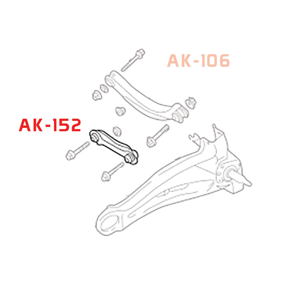 GODSPEED Mitsubishi Lancer (CS6A/CS7A) 2002-06 Adjustable Rear Toe Arms With Spherical Bearings