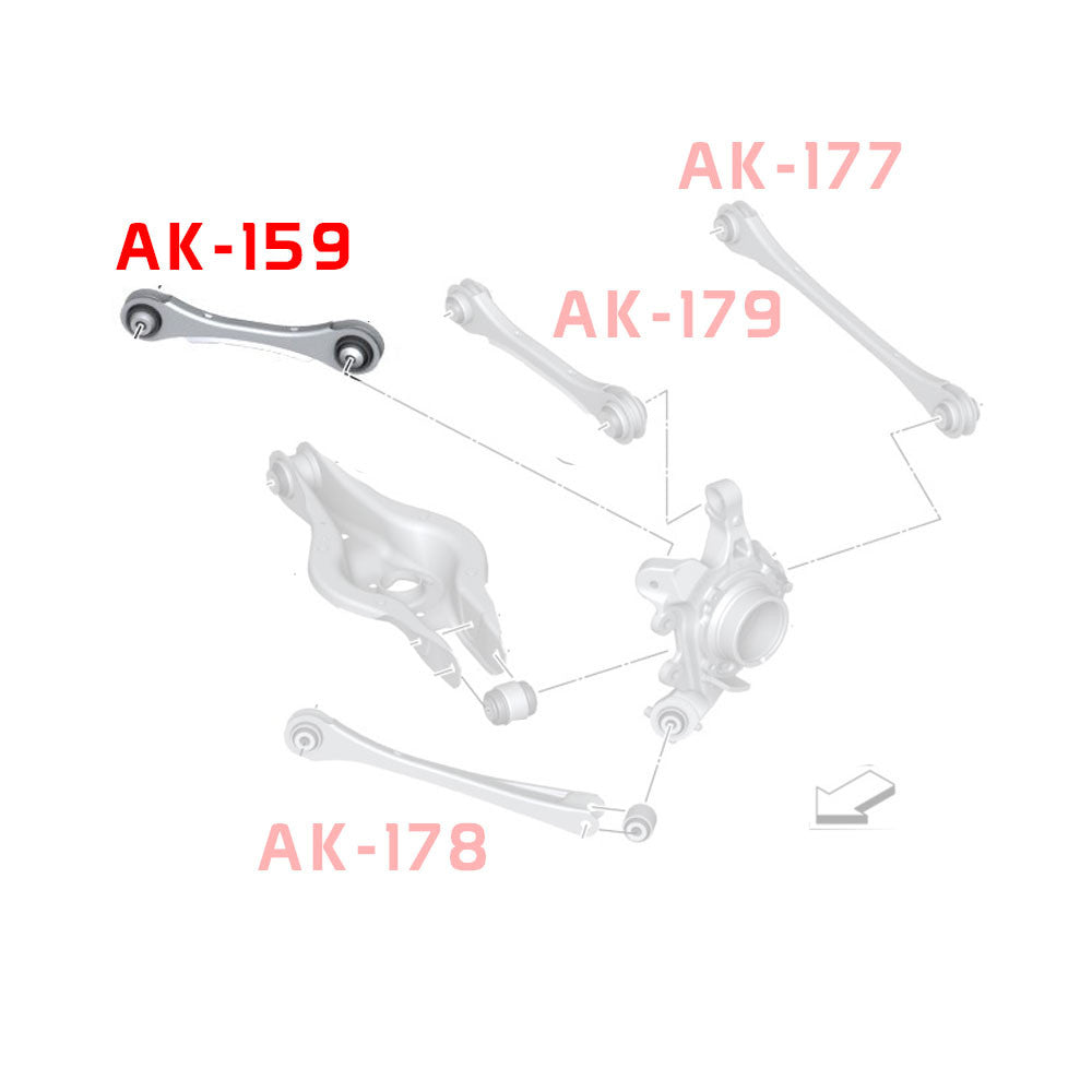 GODSPEED BMW 118i 120i (F20/F21) 2014-21 Adjustable Rear Camber Forward Arms With Spherical Bearings