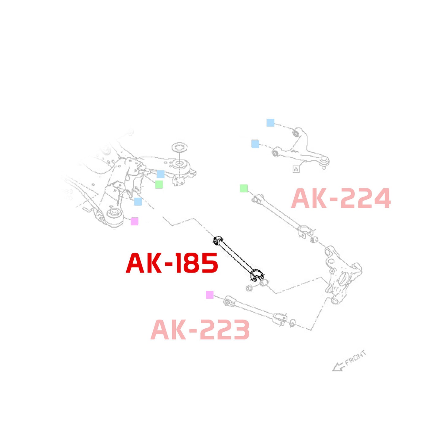 GODSPEED Infiniti M35h / M37 / M56 (Y51) 2011-13 Adjustable Rear Lower Camber Arms With Spherical Bearings