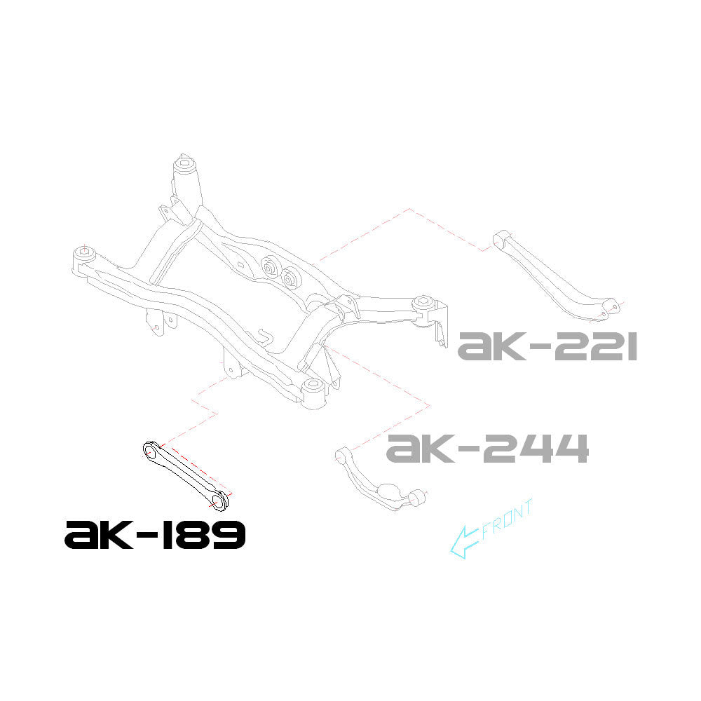GODSPEED Subaru Outback (BE/BH) 2000-04 Adjustable Rear Lateral Arms With Spherical Bearings Rear Forward