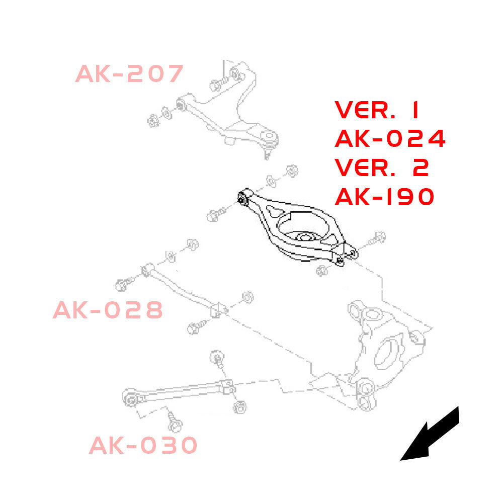 GODSPEED Nissan 370Z (Z34) 2009-20 Adjustable Rear Toe Arms With Spherical Bearings - Spring Bucket Conversion Ver. 2