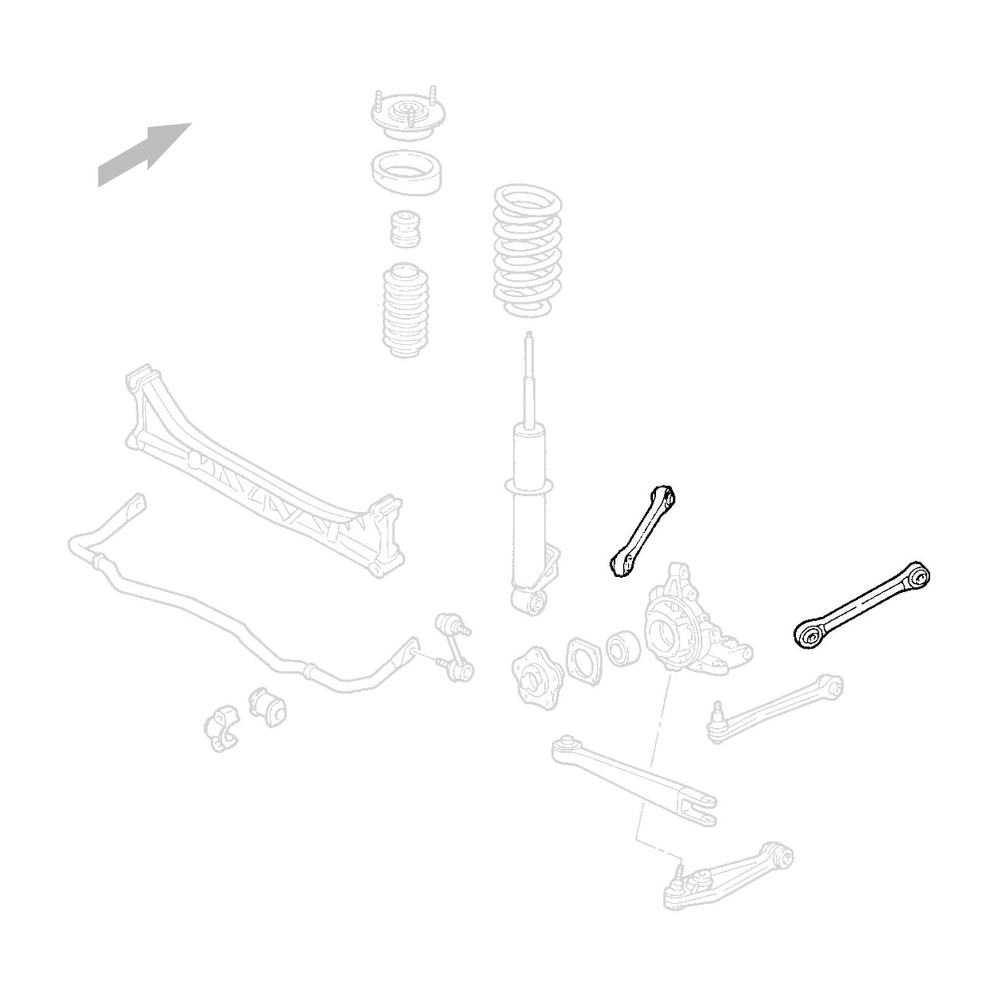 GODSPEED Porsche 911 (996) 1998-05 Adjustable Rear Upper Camber Arms With Spherical Bearings