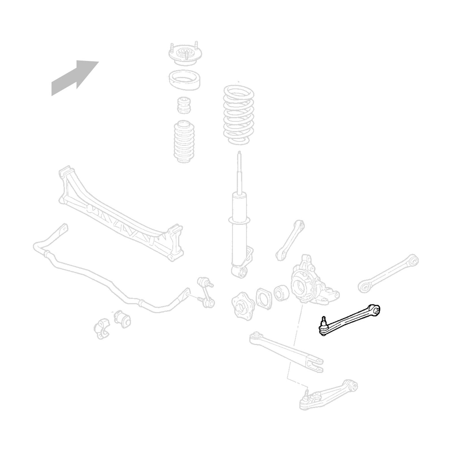 GODSPEED Porsche Boxster (987) 2005-12 Adjustable Rear Toe Arms With Spherical Bearings