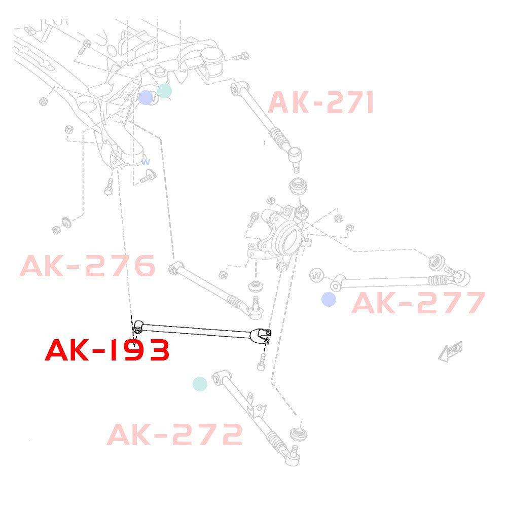 GODSPEED Mazda RX-8 (FE) 2004-11 Adjustable Rear Lower Trailing Arms With Spherical Bearings