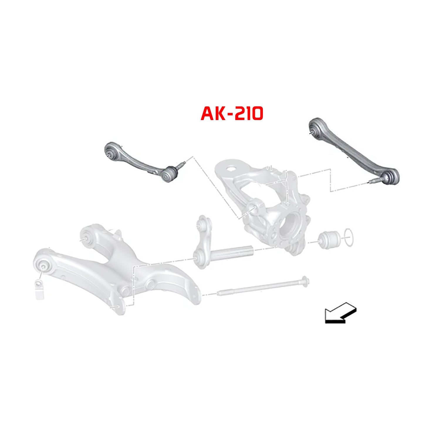 GODSPEED BMW X6 (E71) 2008-14 Adjustable Rear Camber And Toe Kit With Spherical Bearings