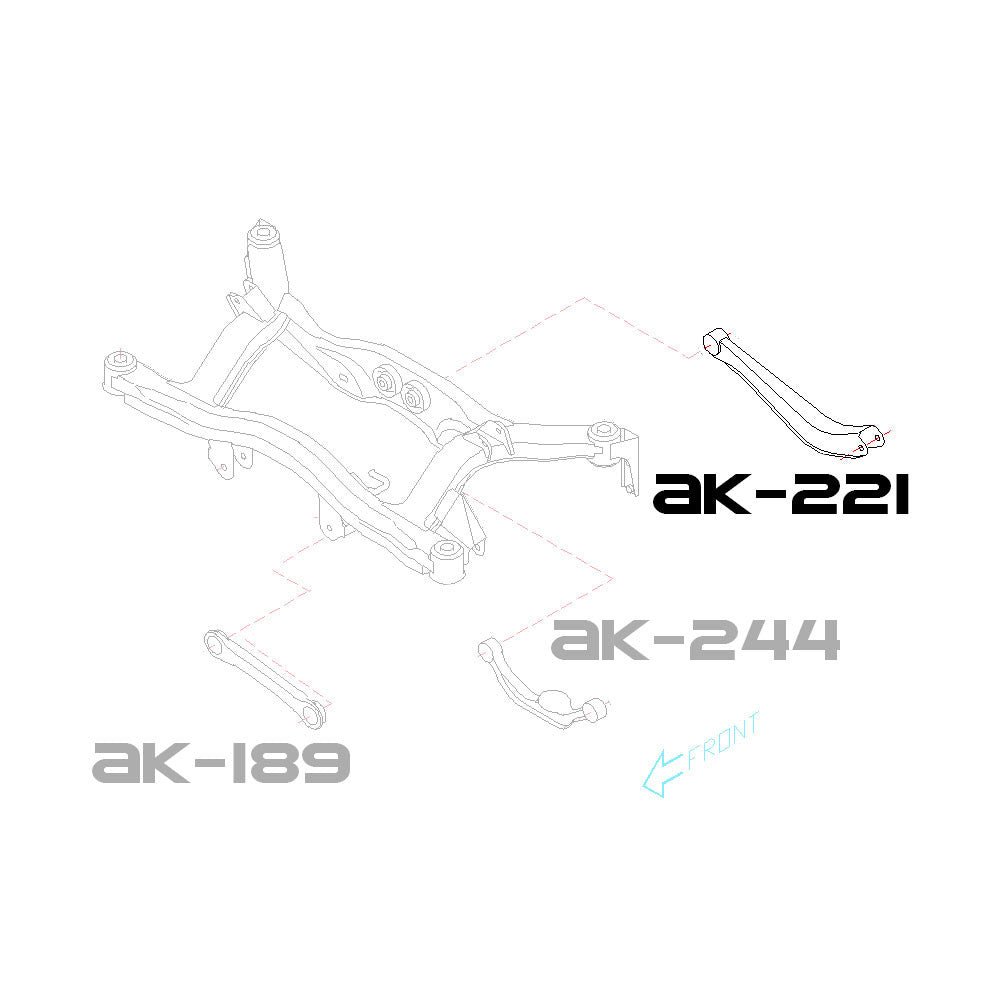 GODSPEED Subaru Outback (BL/BP) 2004-09 Adjustable Rear Lateral Arms With Spherical Bearings
