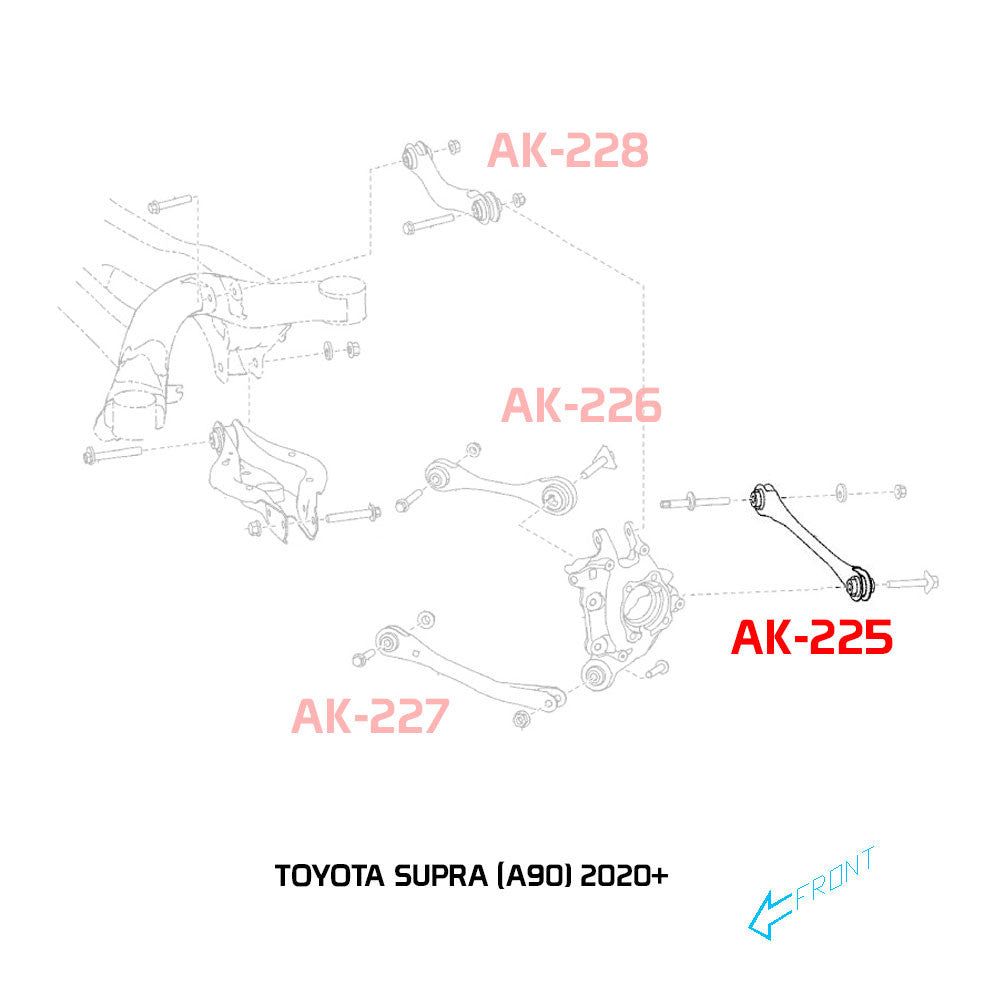 GODSPEED Toyota Supra (A90/A91) 2020-24 Adjustable Toe Rear Track Arms