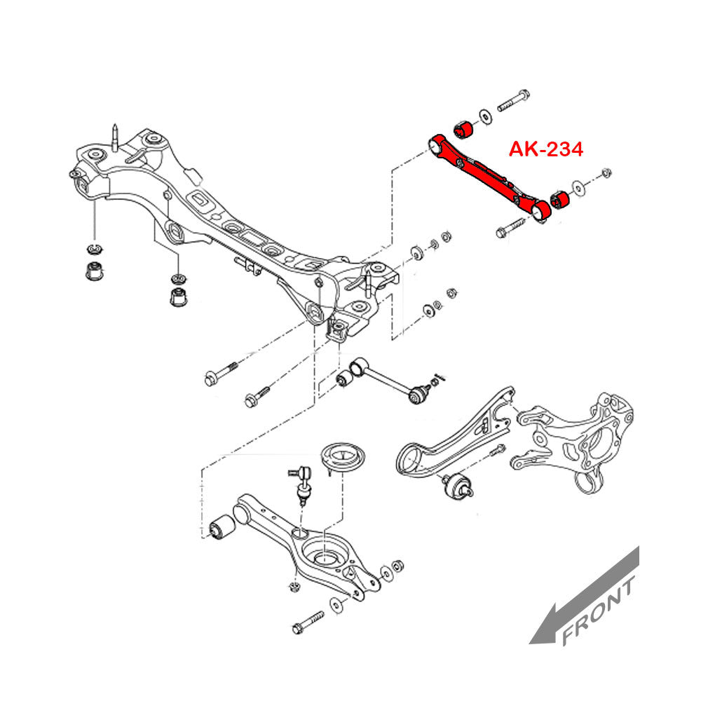 GODSPEED Hyundai Azera (HG) 2012-17 Adjustable Rear Camber Arms (Spherical Bearings)