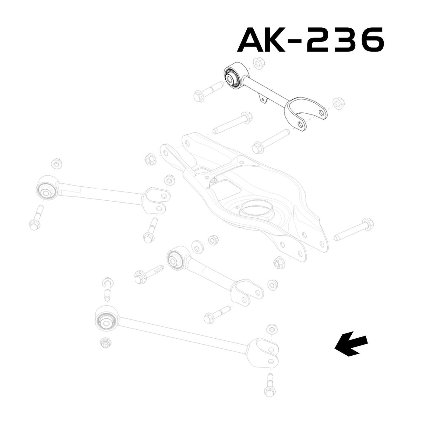 GODSPEED Tesla Model 3 2017-24 Adjustable Rear Rearward Upper Arms