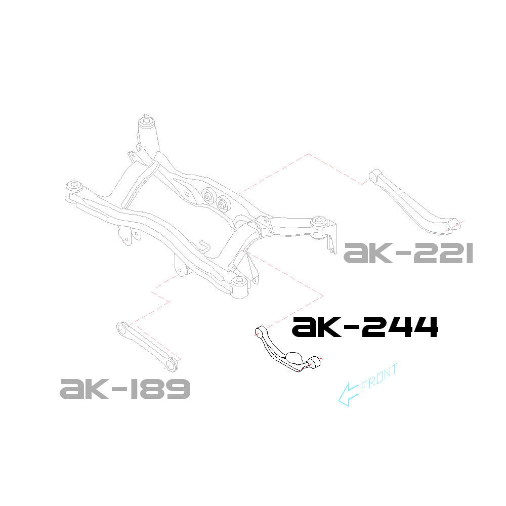 GODSPEED Subaru Outback (BL/BP) 2004-09 Adjustable Rear Camber Arms With Spherical Bearings
