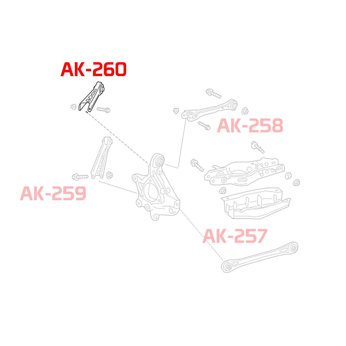 GODSPEED Cadillac CTS 2014-19 Adjustable Rear Forward Upper Arms w/ Spherical Bearings