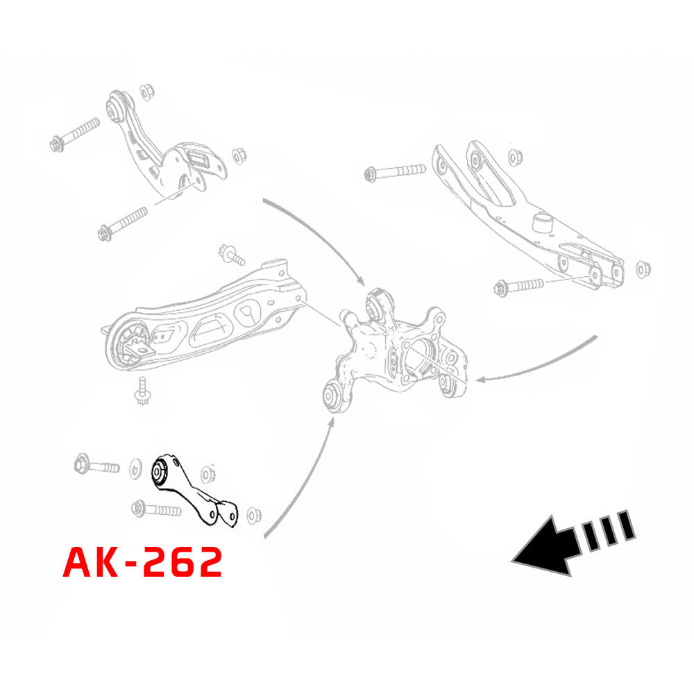 GODSPEED Infiniti QX30 (H15) 2016-19 Adjustable Rear Toe Arms w/ Spherical Bearings