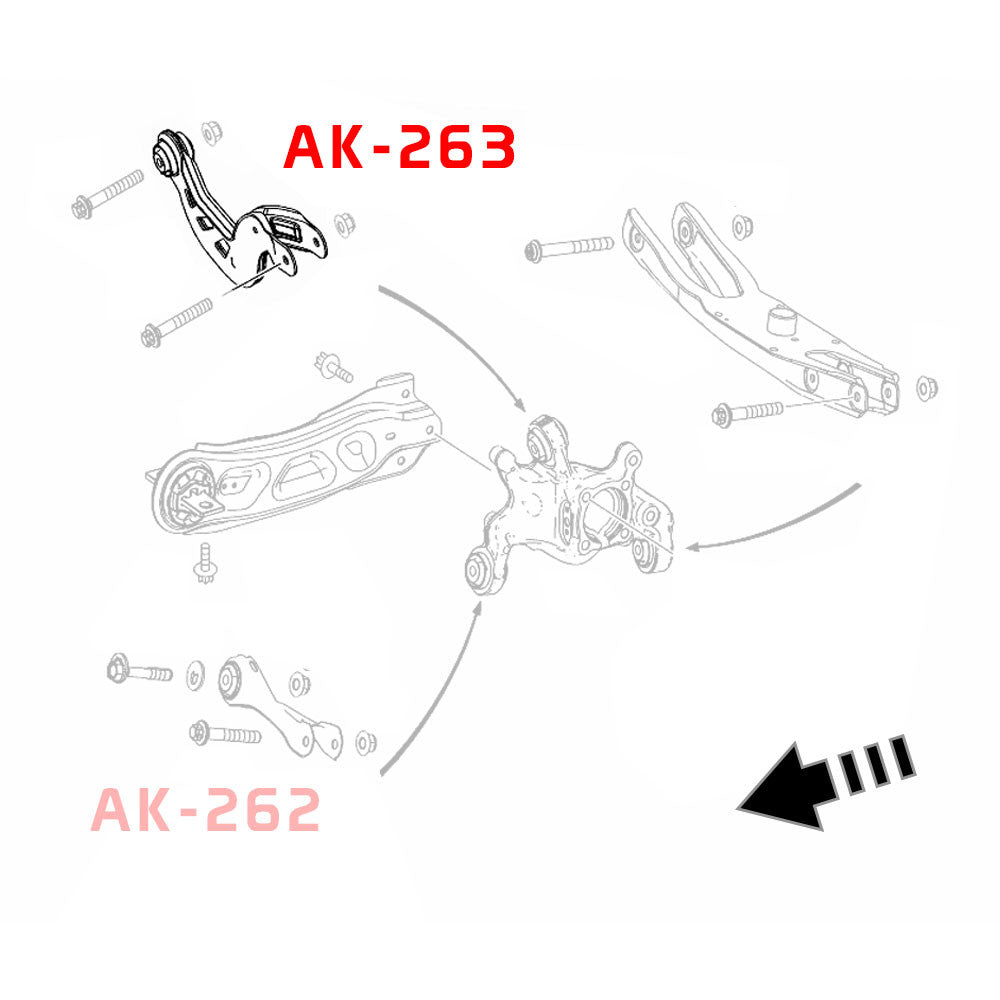 GODSPEED Infiniti QX30 (H15) 2016-19 Adjustable Rear Camber Arms w/ Spherical Bearings