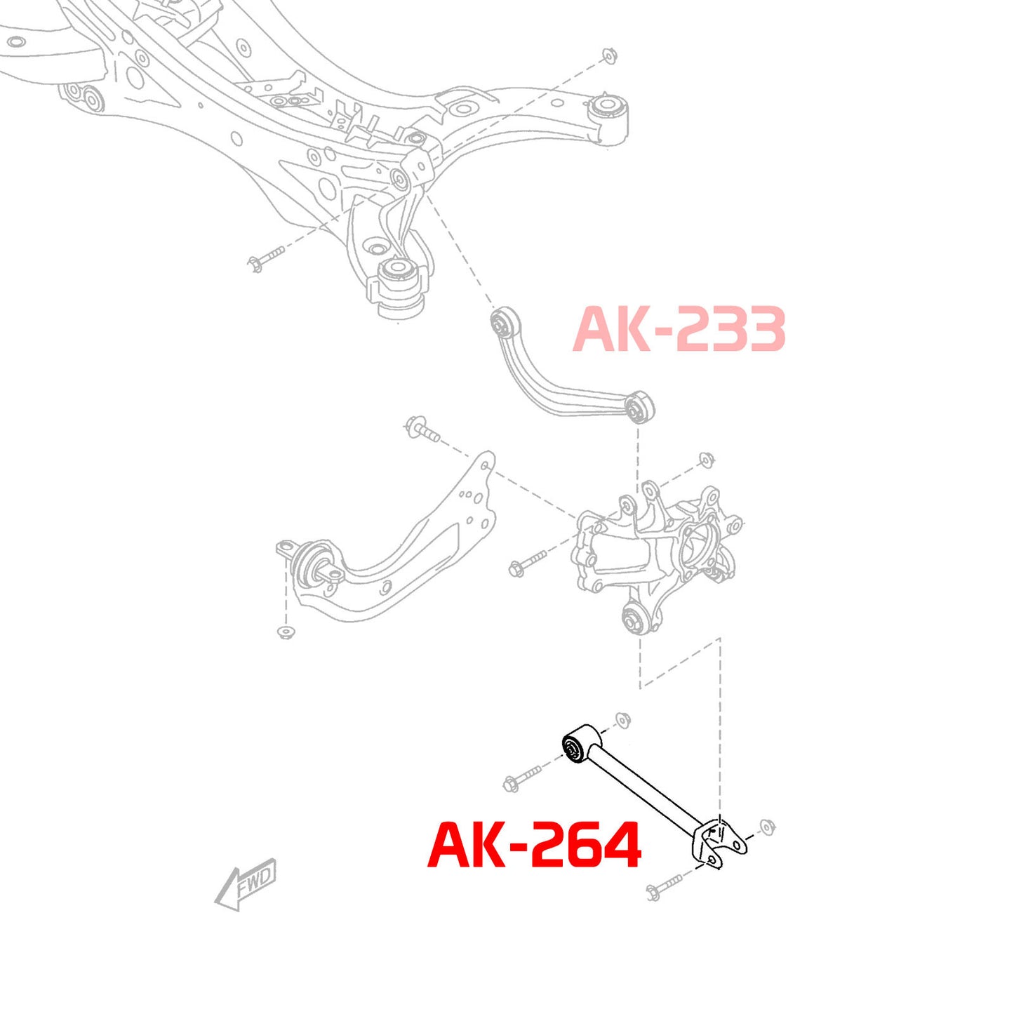 GODSPEED Mazda CX-5 (KE) 2013-16 Adjustable Toe Rear Lower Arms With Spherical Bearings