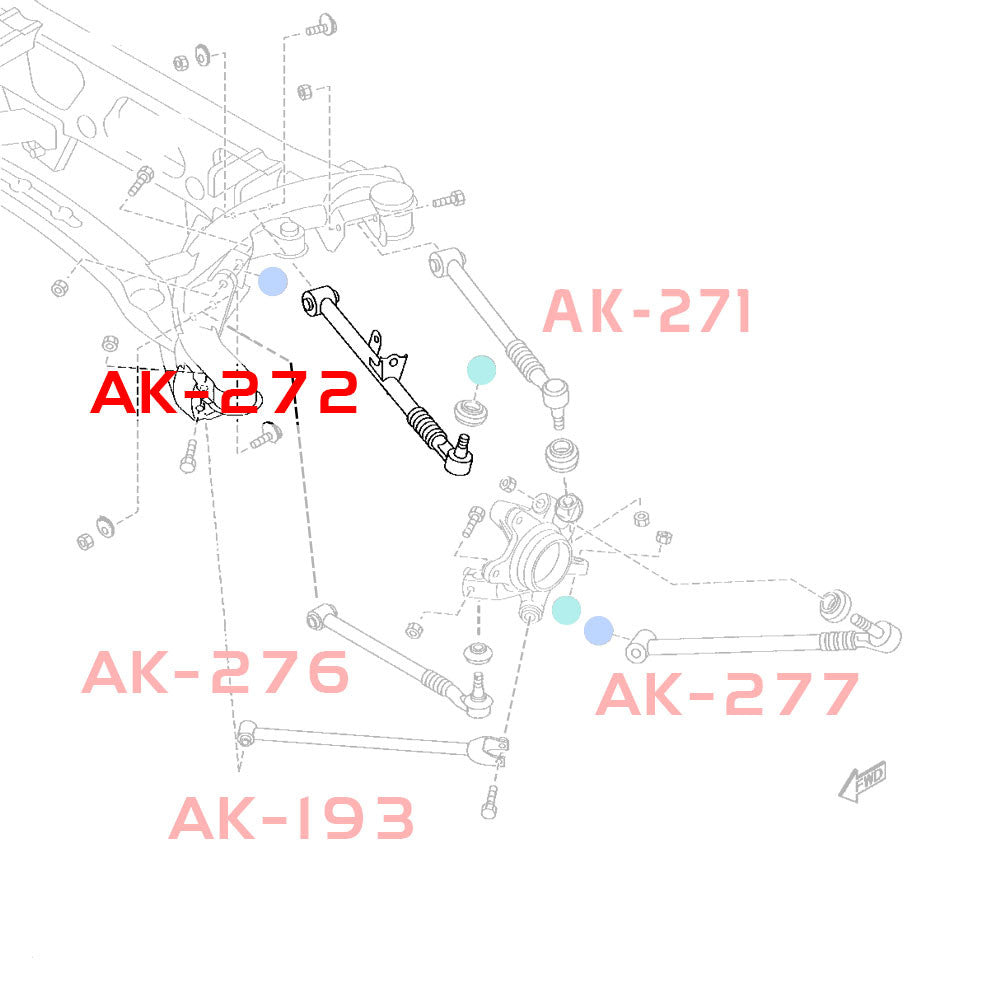 GODSPEED Mazda MX-5 Miata (NC) 2006-15 Adjustable Rear Lower Lateral Arms With Spherical Bearings