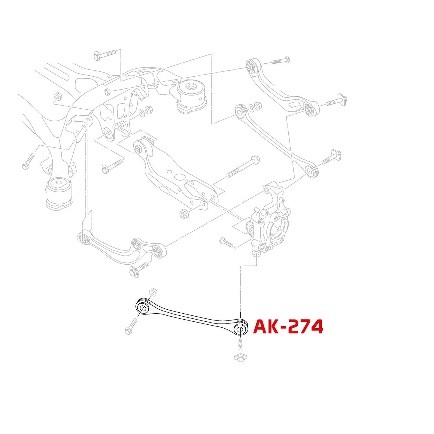 GODSPEED Audi A4 allroad (B9) 2017-23 Adjustable Rear Forward Toe Arms With Spherical Bearings