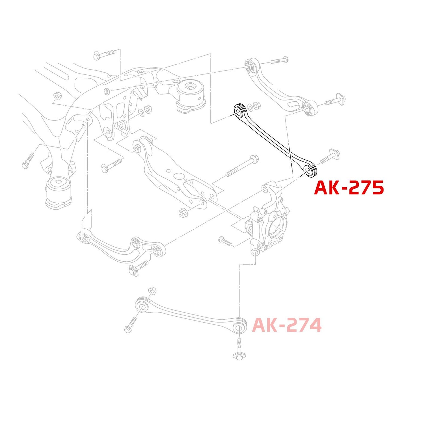 GODSPEED Audi A5 Sportback / S5 Sportback /RS5 Sportback (F5) 2018-23 Adjustable Rear Lateral Arms With Spherical Bearings