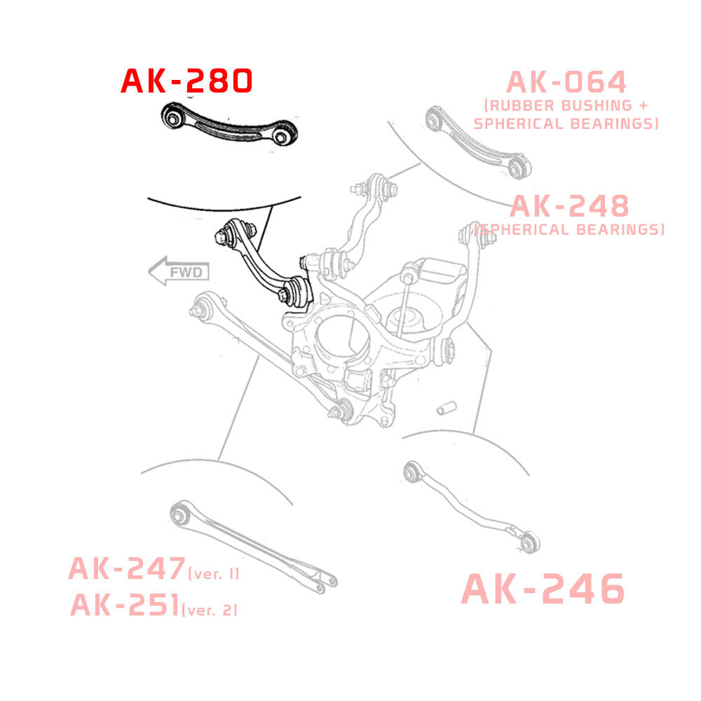 GODSPEED Chrysler 300 (LX) 2006-23 Adjustable Rear Tension Arms