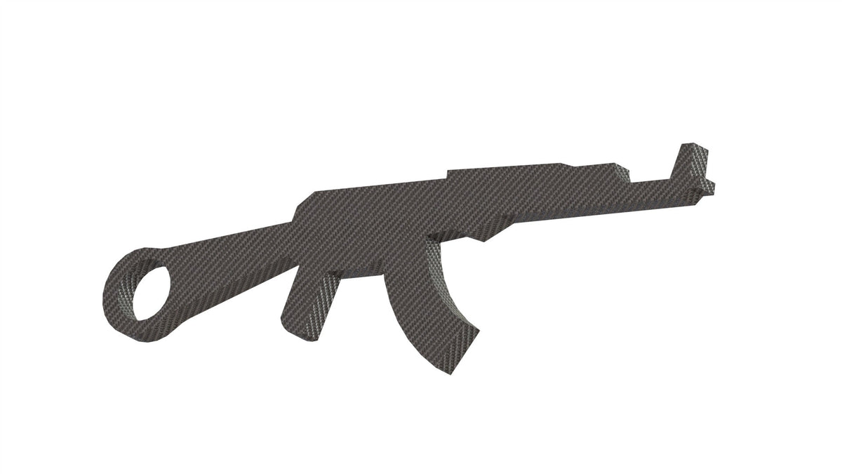 Carbon Fiber AK 47 Keychain