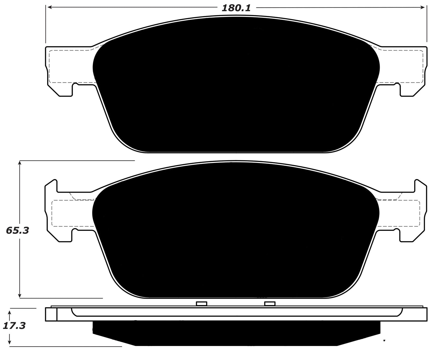 Porterfield Brake Pads for 2017 FORD ESCAPE 2.0L