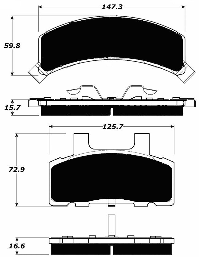 Porterfield Brake Pads for 1990 CHEVROLET C1500 2WD Std Cab Std Ch