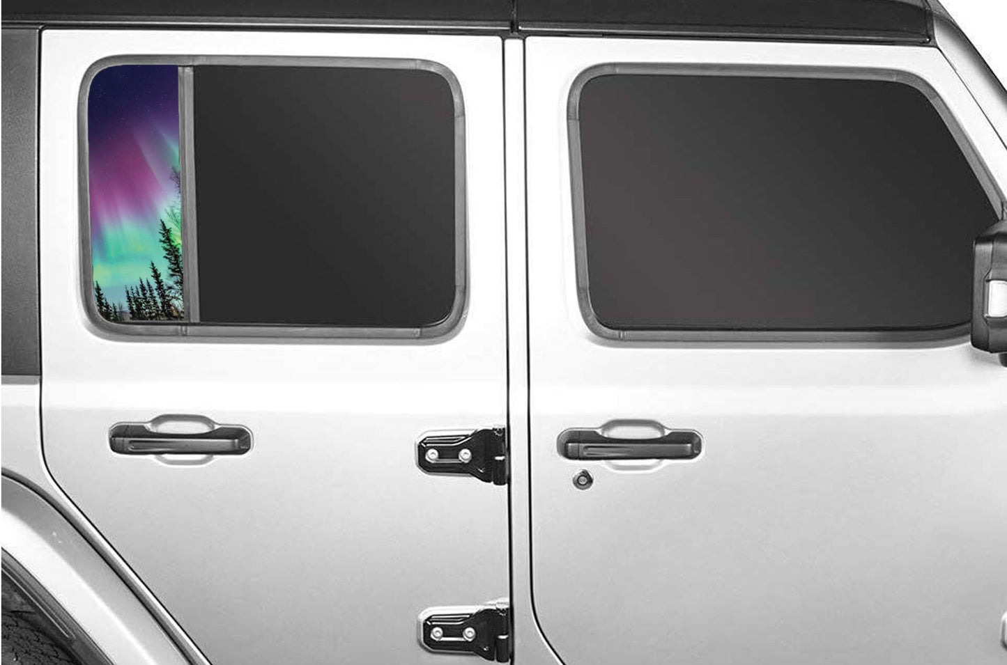 Side door window aurora borealis 167