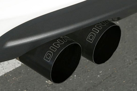 Dinan Free Flow Axle-Back Exhaust - 2008-2013 BMW 135i/135is Stainless Steel - Black Tips - E82/E88