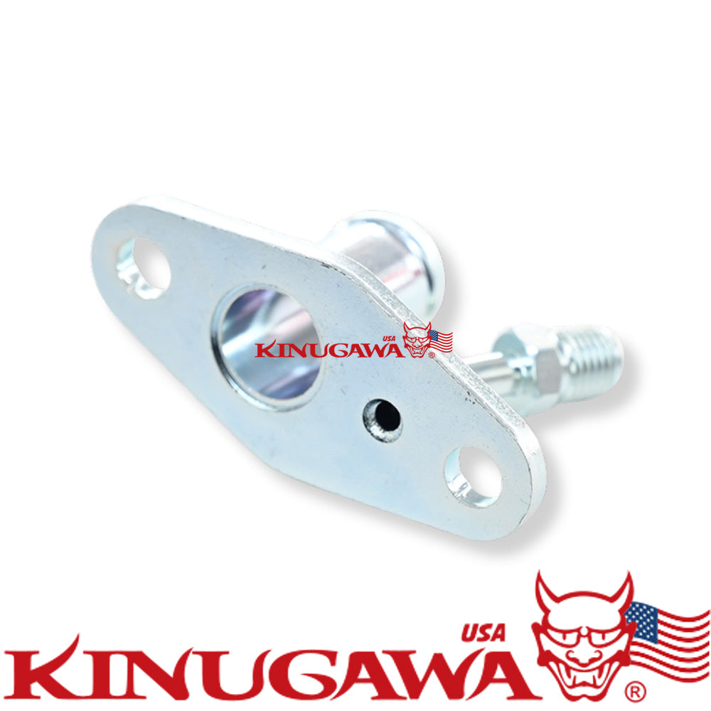 Oil Feed & Return Flange for TOYOTA CT9 CT12 CT20 CT26 4AN Feed w/ 20mm Barb