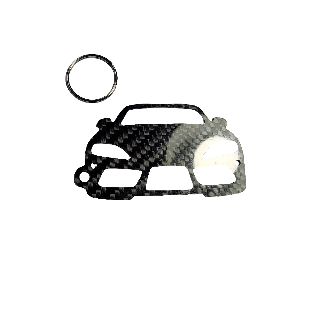 Carbon Fiber keychain for Toyota Supra Mark V A90 (2019-present) Inspired Keychain Lanyard front view Glossy Twill