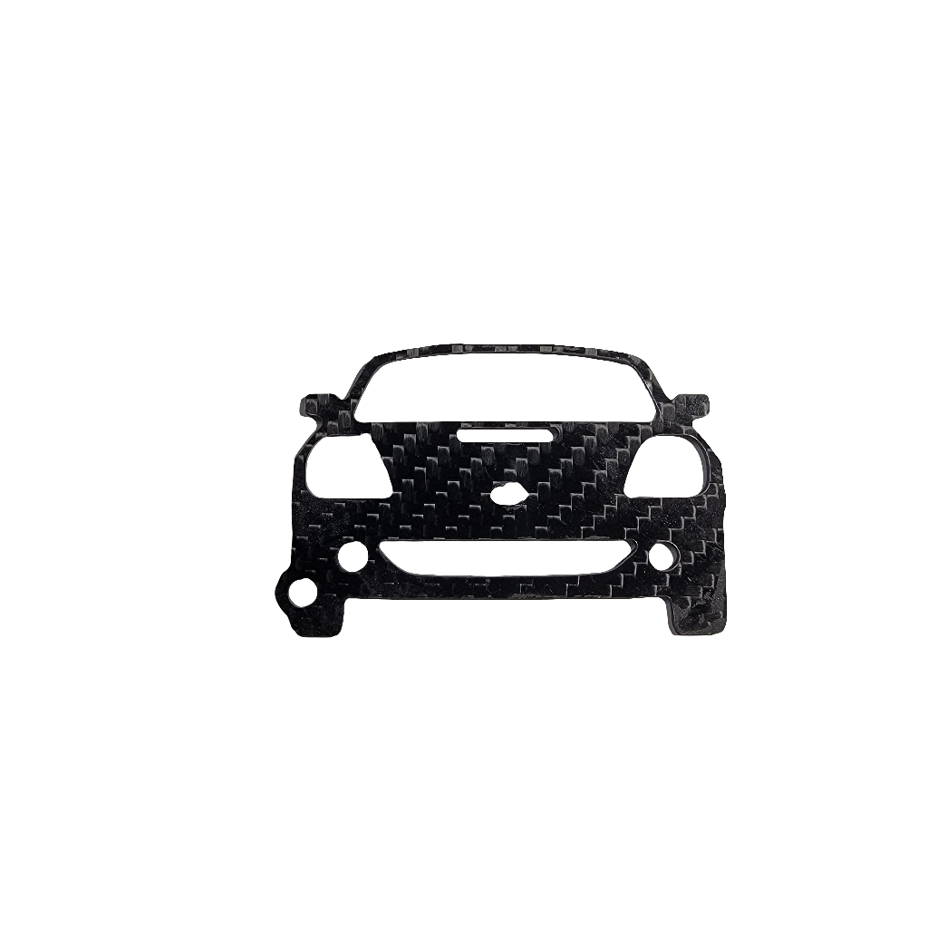 Carbon Fiber keychain for Toyota MR2 MRS ZZW30 (1999-2001) 3rd Generation W30 Inspired Keychain Lanyard front view Glossy Twill
