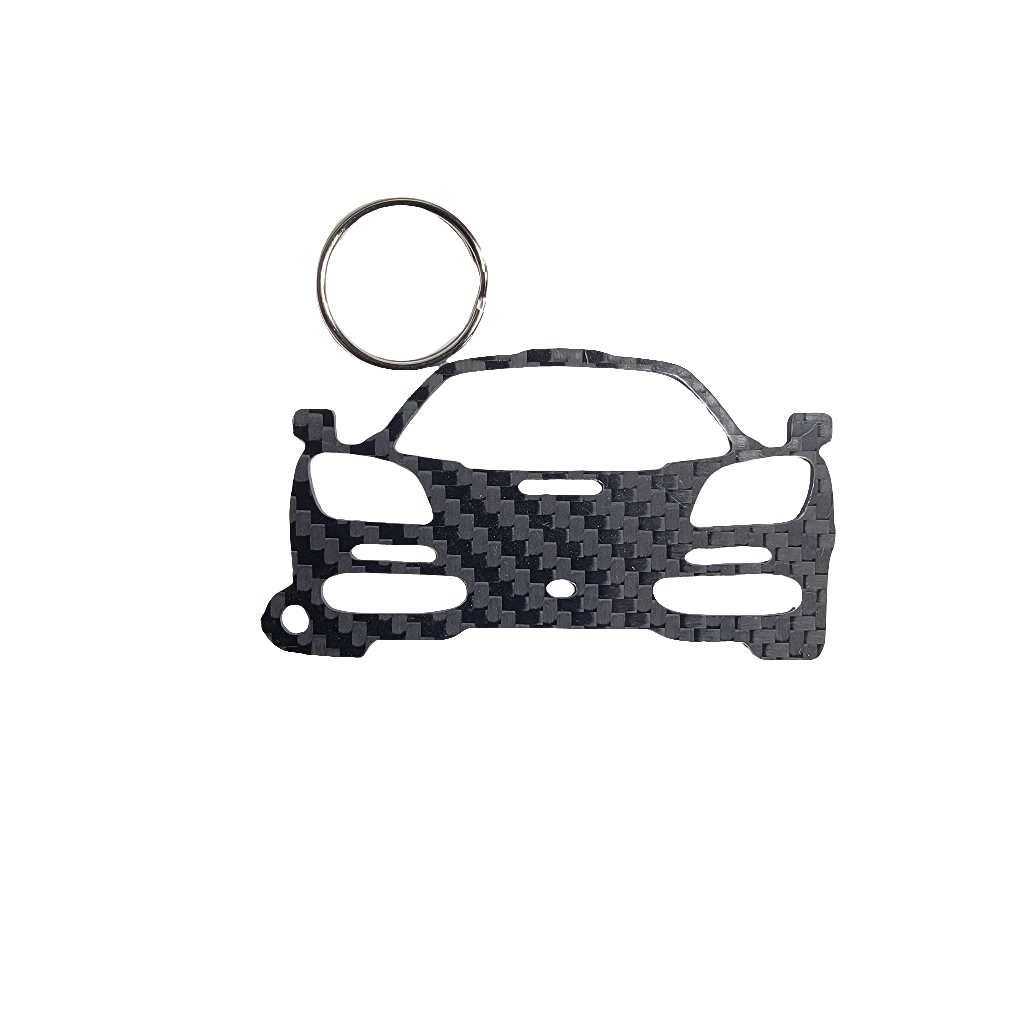 Carbon Fiber keychain for McLaren F1 (1992-1998) Inspired Keychain Lanyard FRONT view Glossy Twill