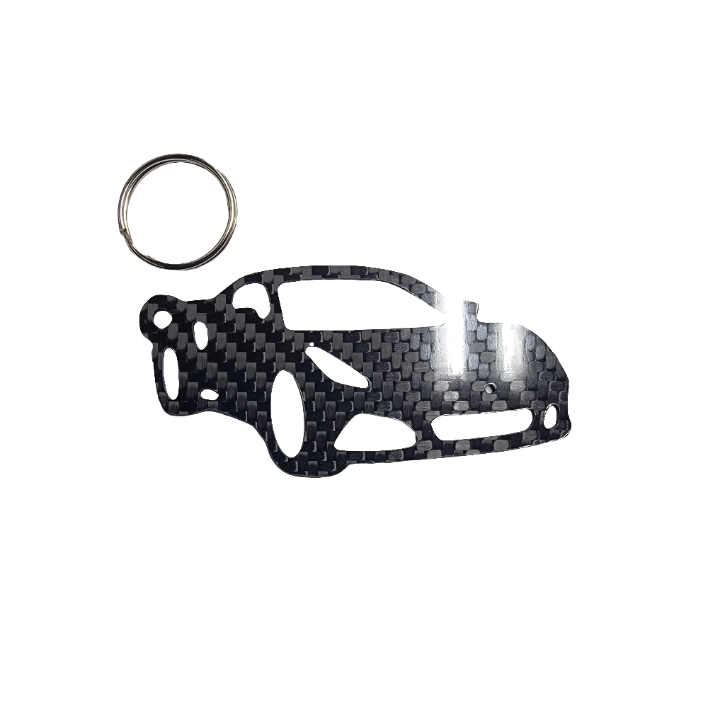 Carbon Fiber keychain for Lotus Emira (2022-Present) Inspired Keychain Lanyard 3d front view Glossy Twill