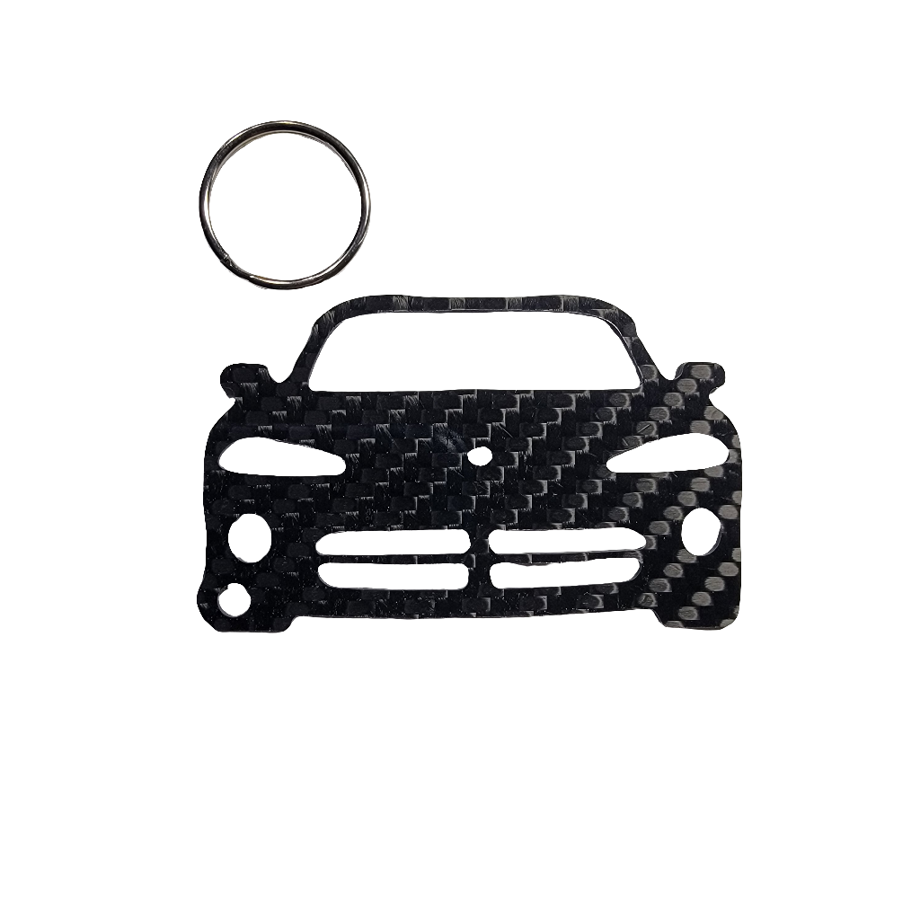 Carbon Fiber keychain for Dodge Viper SR I (1991-1995) 1st Generation Inspired Keychain Lanyard front view Glossy Twill