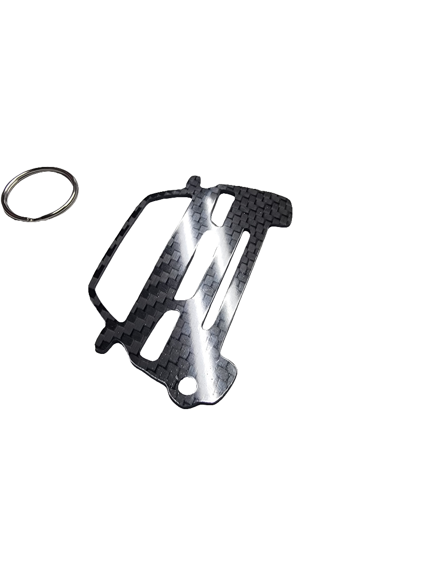 Carbon Fiber keychain for Honda Accord (1998-2001) Inspired Keychain Lanyard Front view Glossy Twill