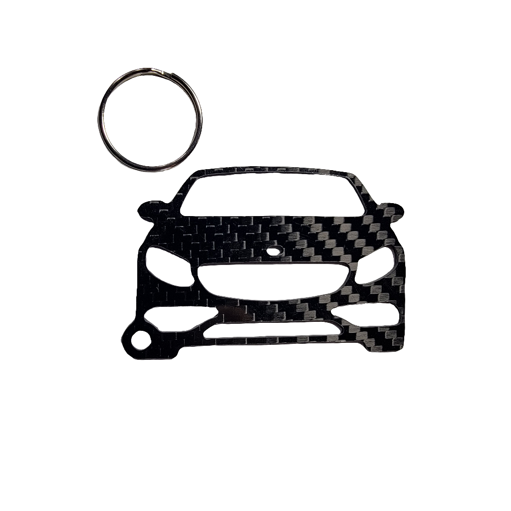 Carbon Fiber keychain for Mercedes-Benz S63 (Coupe) W222 (2014-2017) Inspired Keychain Lanyard front view Glossy Twill gift