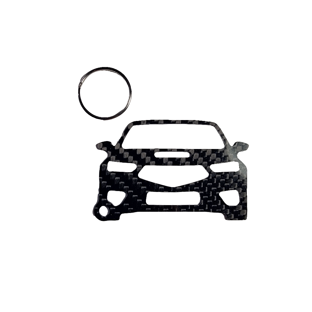Carbon Fiber keychain for Acura Integra (2024-Present) Inspired Keychain Lanyard FRONT view Glossy Twill