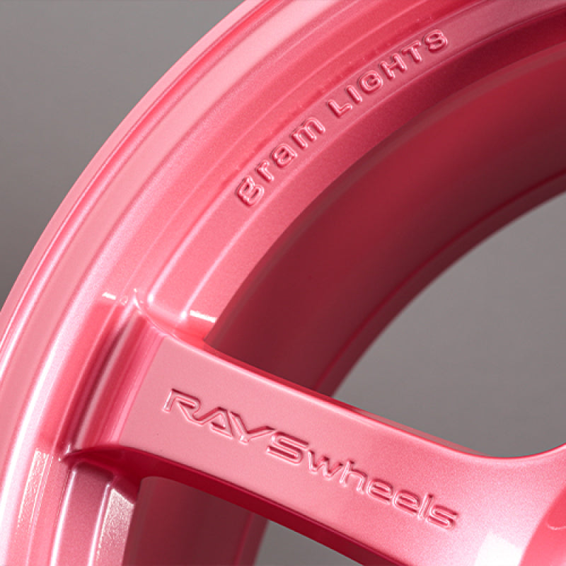 Gram Lights 57DR 18x10.5 +22 5x114.3 Sakura Pink Wheel (w/ Center Cap & No. 21 BK Air Valve)