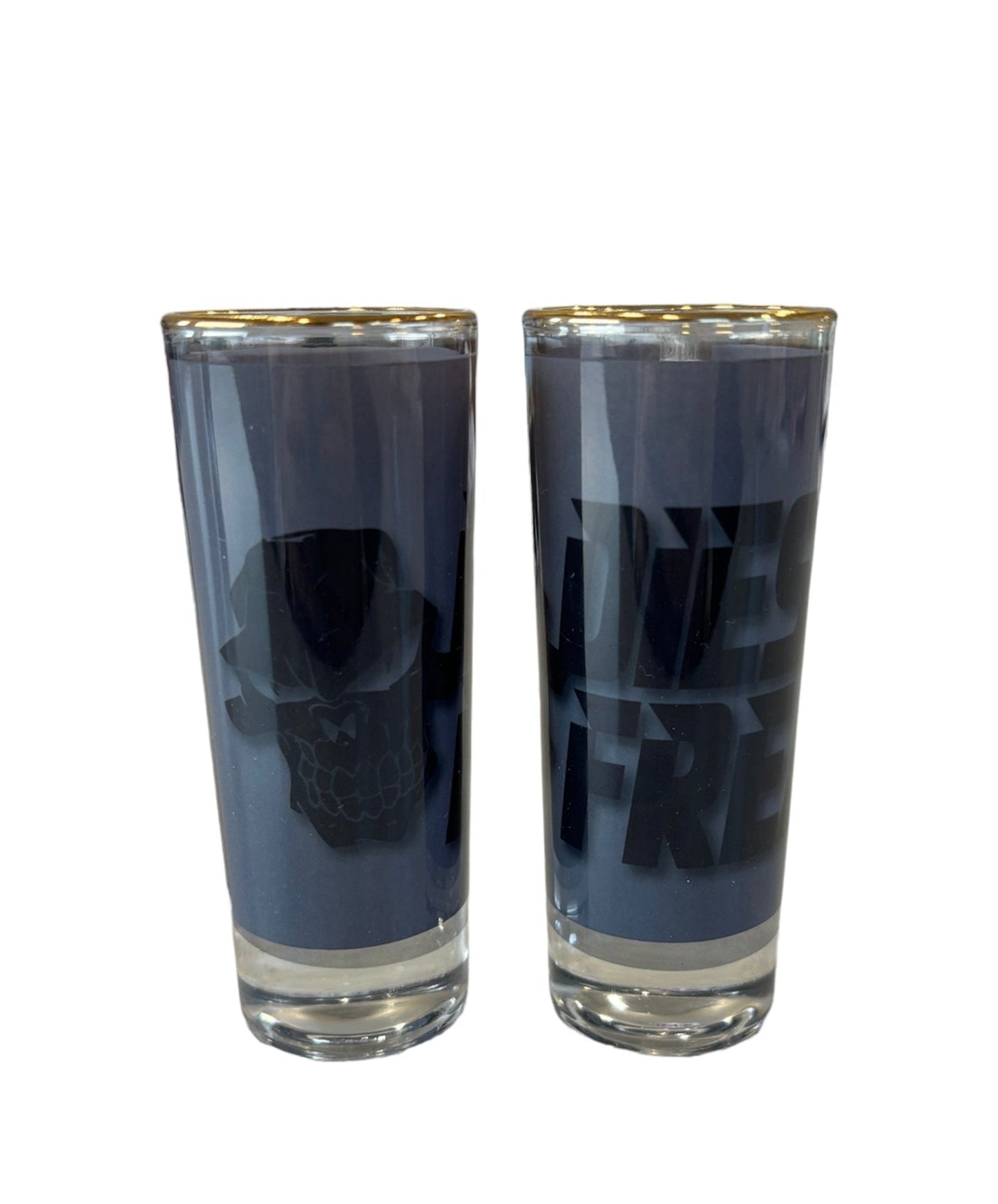 Black Diesel Freak Shot Glass with Gold Rim