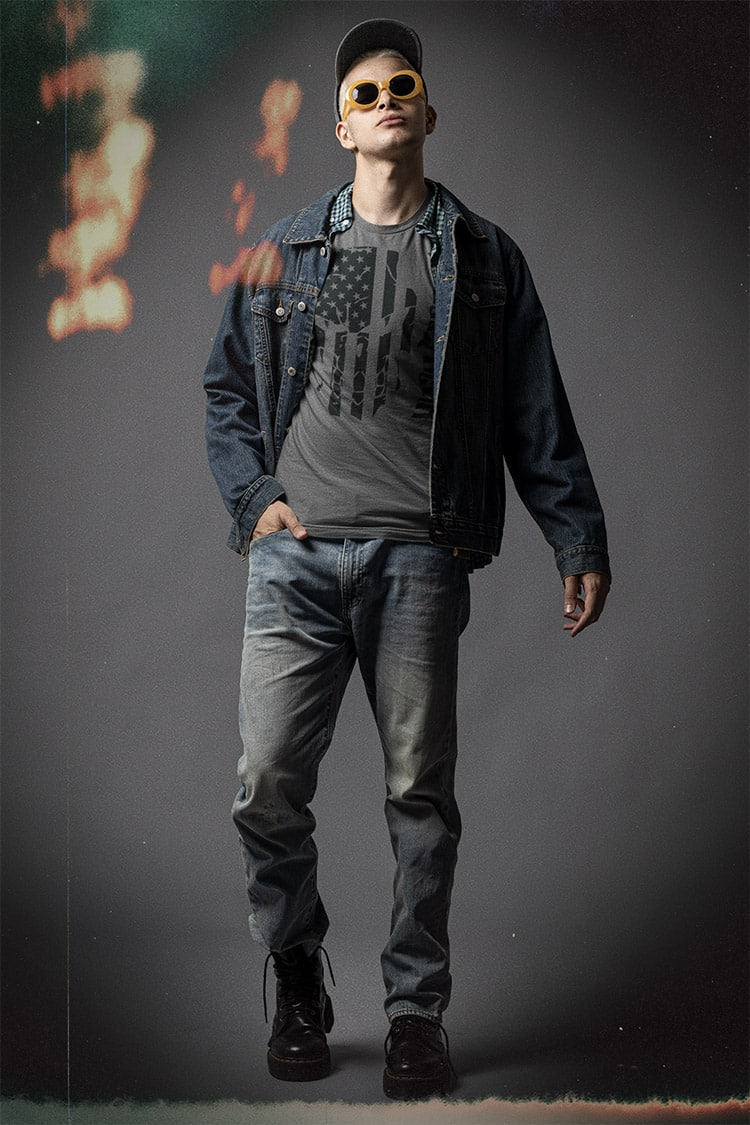 Diesel Freak Skully Blackout American Tee