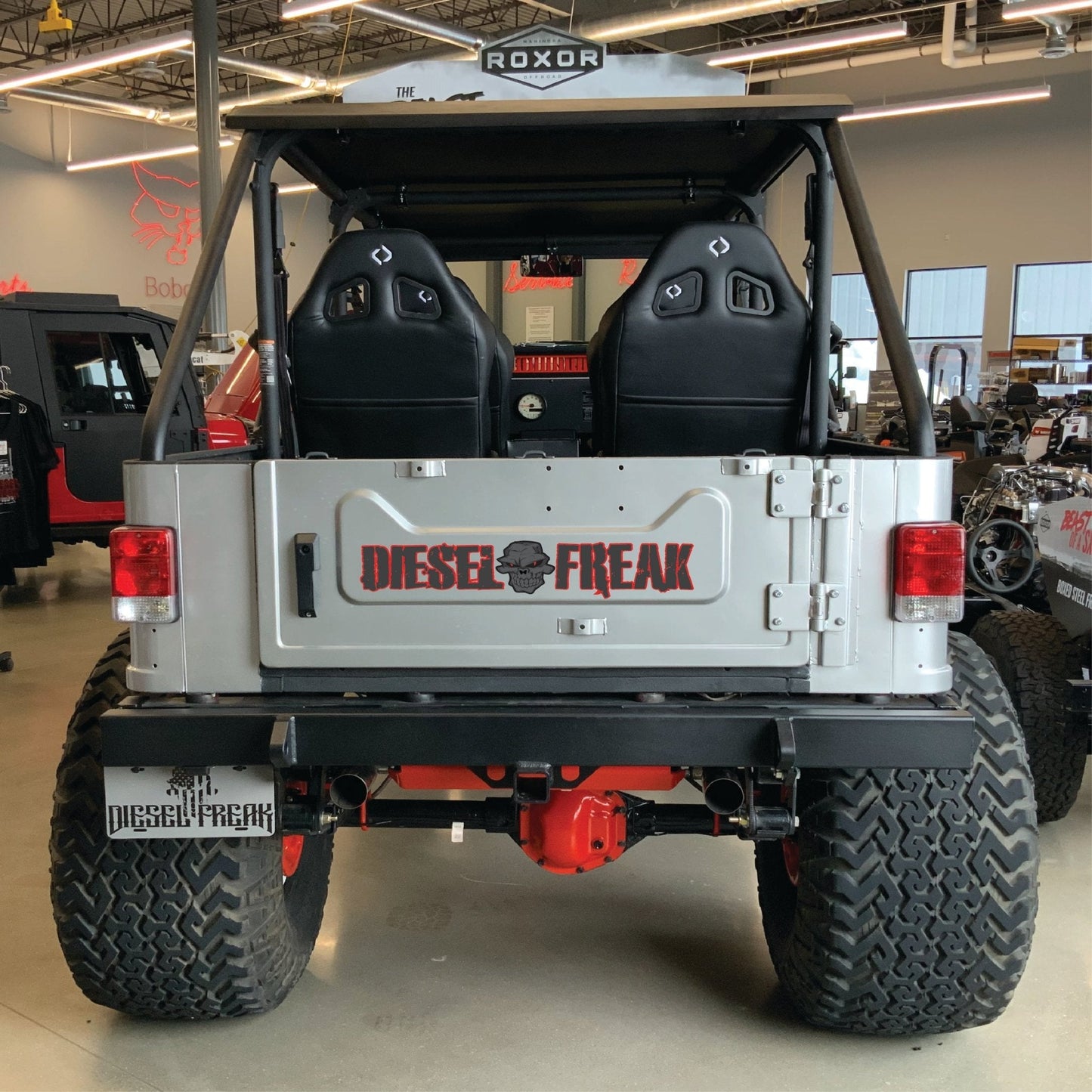 Blackout Diesel Freak With Red Outline - Tailgate and Hood