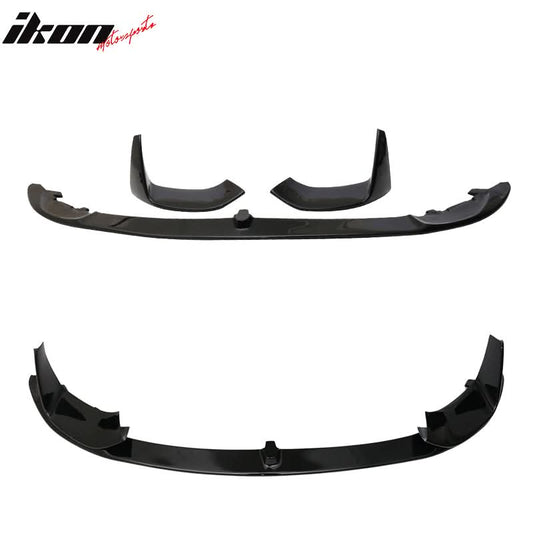 2015-2020 BMW F80 M3 F82 M4 P Style Black Front Bumper Lip 3PC PP