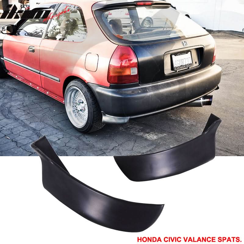 Fits 99-00 Civic Mugen PP Front Bumper Lip + 2PC Rear Bumper Lip Spats