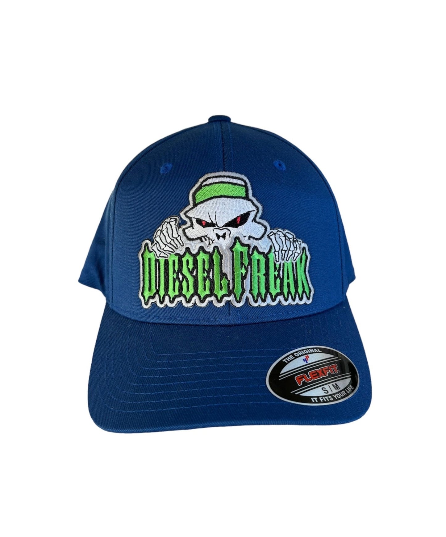 Blue Peeping Skully Flex Fit Hat