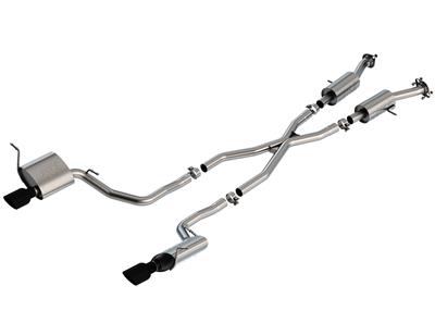 EXHAUST CAT-BACK SS BLK TIP