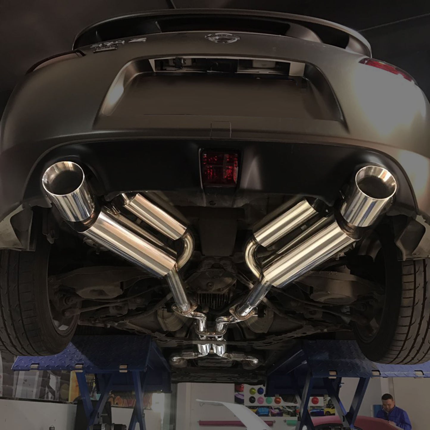 REV9 Nissan 370Z (Z34) 2009-20 Stainless Steel Dual Cat-Back Exhaust with Double Walled Muffler Tip