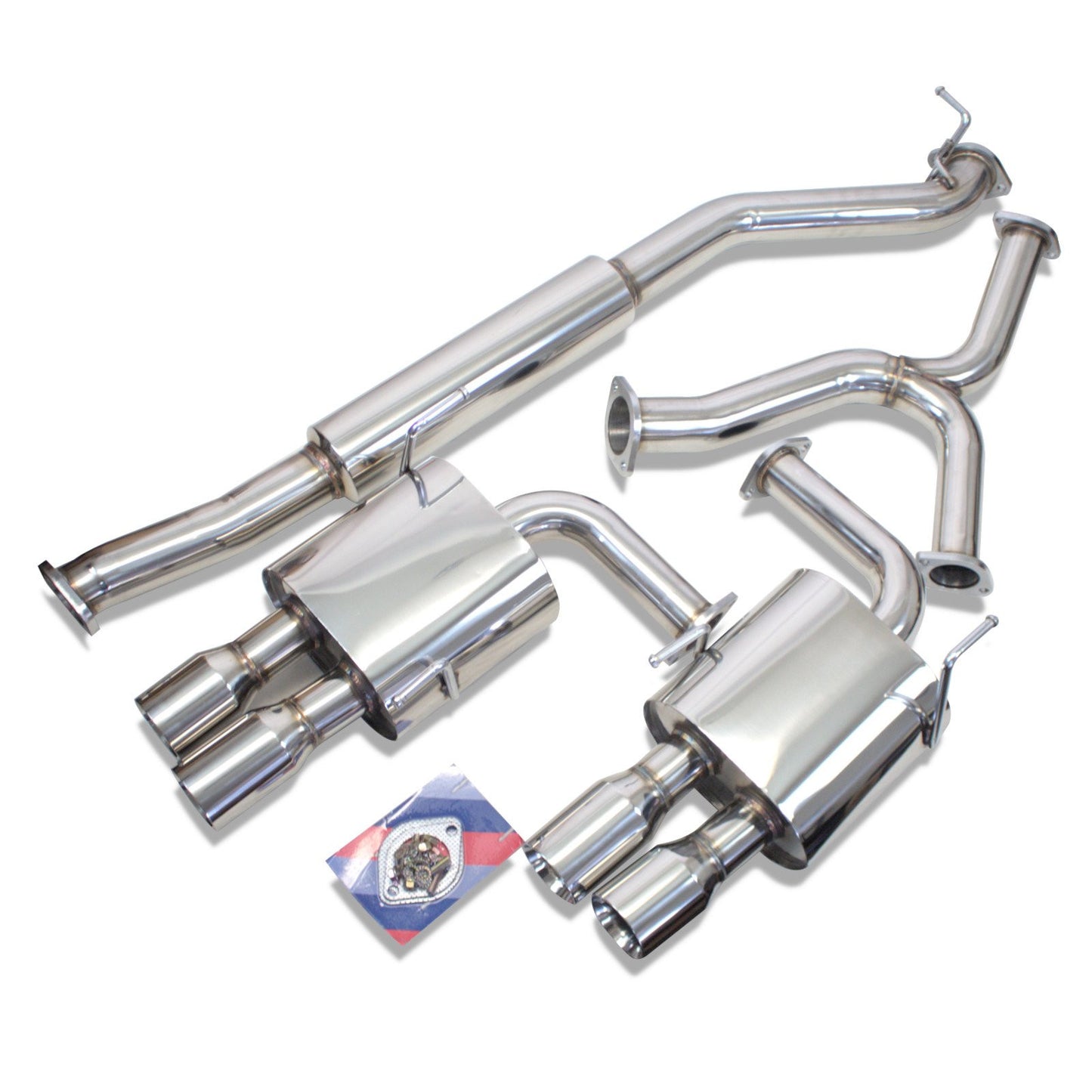 REV9 Subaru Impreza WRX / STI Sedan (GVB) 2011-2014 FlowMaxx Stainless Cat-Back Quad-Tip Exhaust System