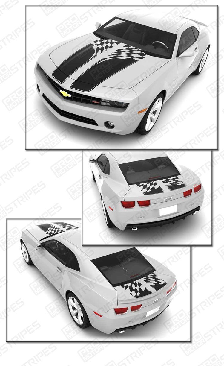 Chevrolet Camaro 2010-2015 Checkered Flag Racing Stripes