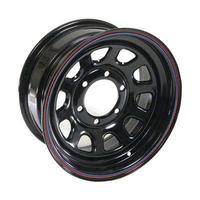 WHEEL BLACK "D" WINDOW 15X7