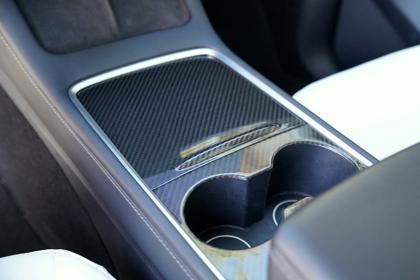 TESLA MODEL 3 & Y REAL CARBON FIBER MATTE OR GLOSS CENTER CONSOLE COVER