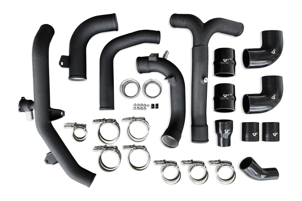 CVF Aluminum Intercooler Hot-Side + Cold-Side Piping Kit (2021-2025 Ford Bronco 2.7L; 2024-2025 Ford Ranger 2.7L)